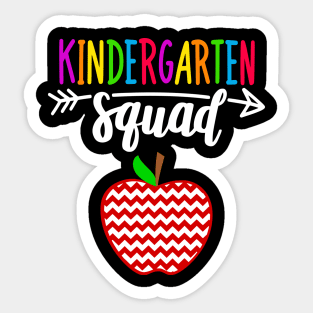 Cute Team Kindergarten Squad Teacher Back To School Gift Sticker